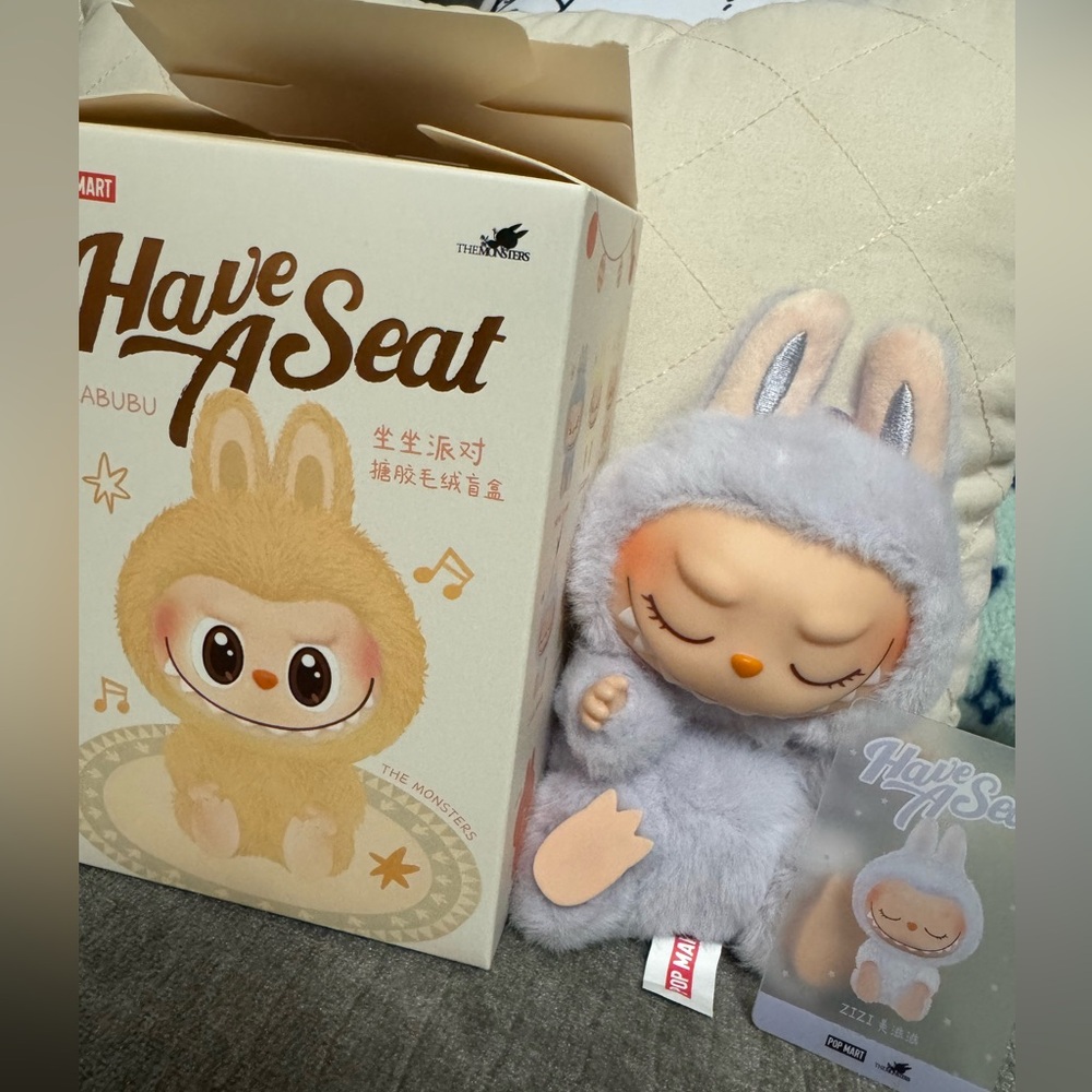 Pop Mart’s Labubu Have a seat series. New and confirmed ‘ZIZI’